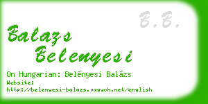balazs belenyesi business card